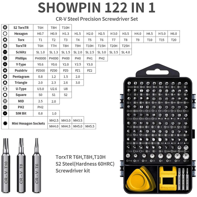 Kit de Ferramenta Magnética 115 em 1