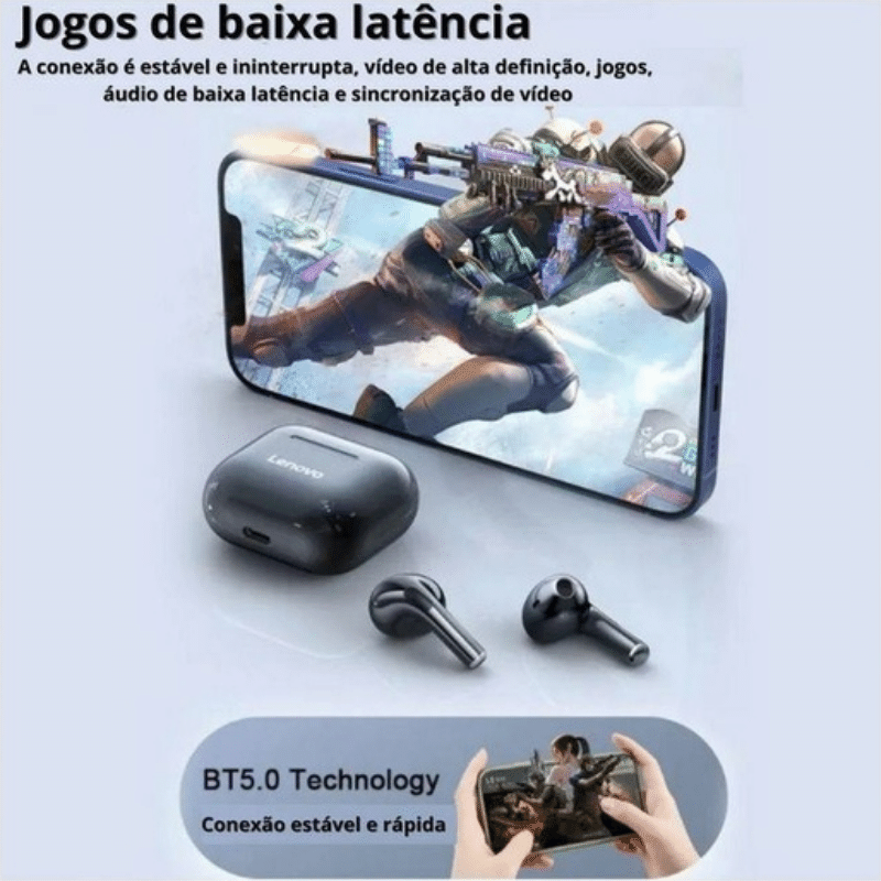 Fone de Ouvido Bluetooth Lenovo LP40 - SmartClickbr