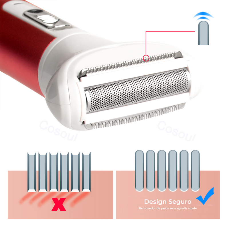 Depilador BeautShave Feminino 5 em 1 Indolor, depilador feminino, depilador, depilador 5 em 1, depilador beautshave, depilador indolor, indolor