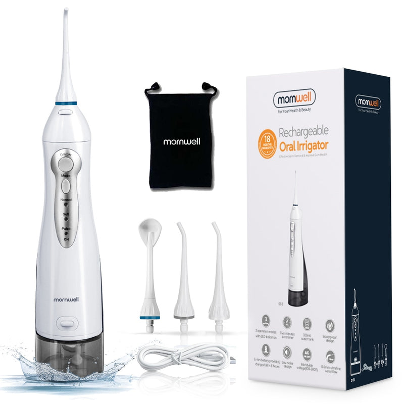 Irrigador Dental Portátil - Mornwell, irrigador dental, irrigador dental portátil, saúde bucal, saúde dental, saúde gengival