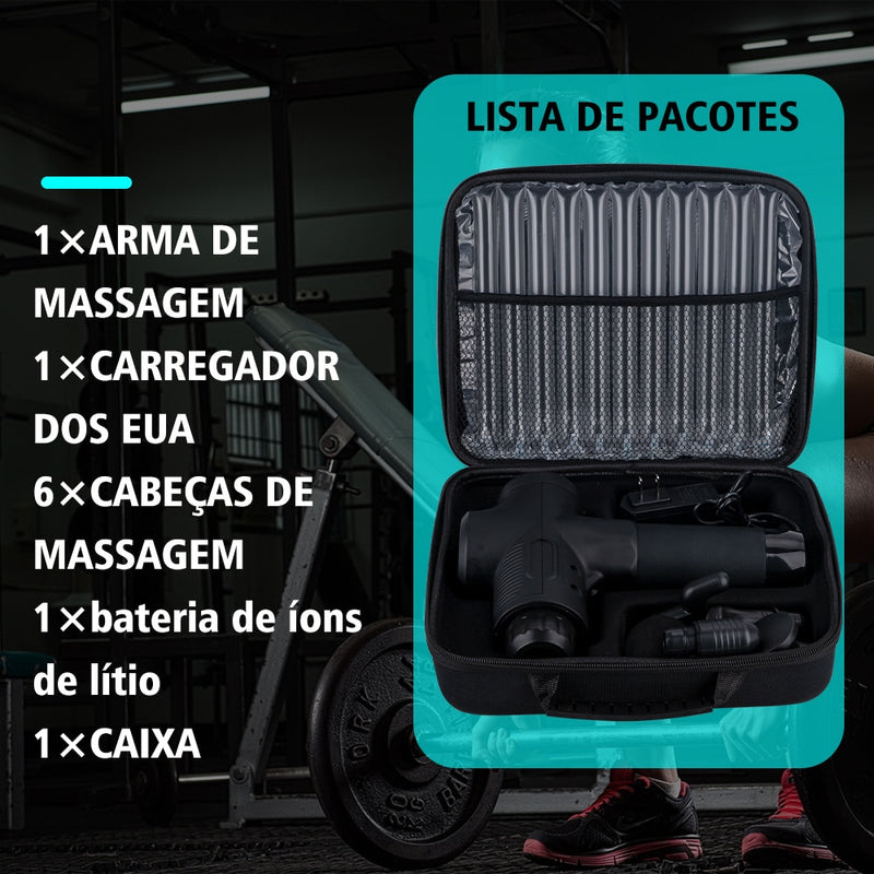 pistola de massagem, pistola de massagem de alta frequência elétrica, massagem