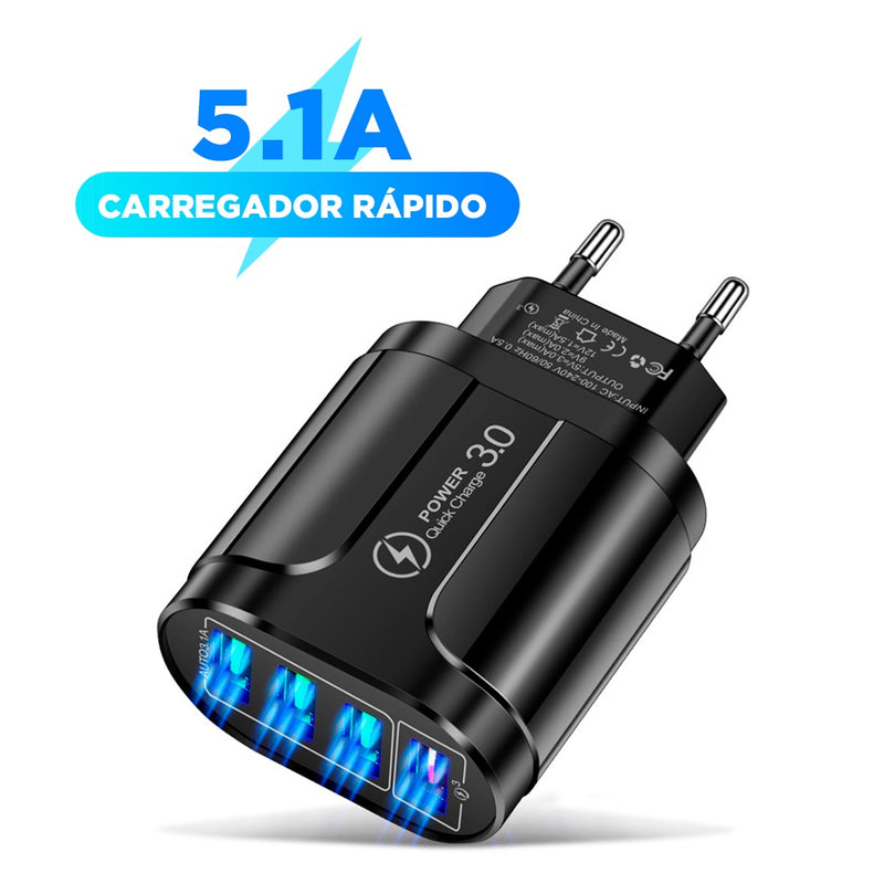 Carregador USB Rápido QC 3.0