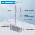 kit de limpeza multifuncional 5 em 1, kit de limpeza, kit de limpeza de teclados, limpeza de celular, limpeza de fone, kit multifuncional, kit 5 em 1